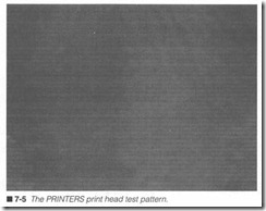 7-5  The PRINTERS print head test pattern.