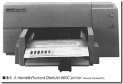 8-1  A Hewlett-Packard OeskJet 660C printer.