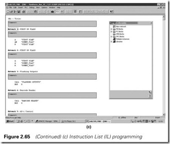 Figure 2.65 (Continued) (c) Instruction List (IL) programming
