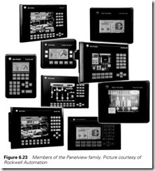 Figure 6.23 Members of the Panelview family. Picture courtesy of   Rockwell Automation