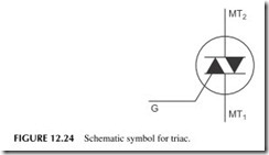 FIGURE 12.24           Schematic symbol for triac.