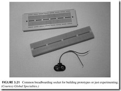 FIGURE 3.21           Common breadboarding socket for building prototypes or just experimenting.