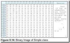 Figure 8.14 Binary Image of Simple.class