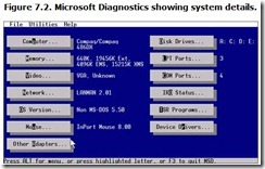 Figure 7.2. Microsoft Diagnostics showing system details.