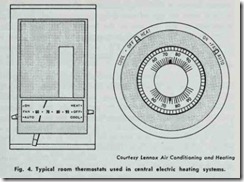 Fig. 4. Typical  room  thermostats  used  in  central  electric  heating  systems.